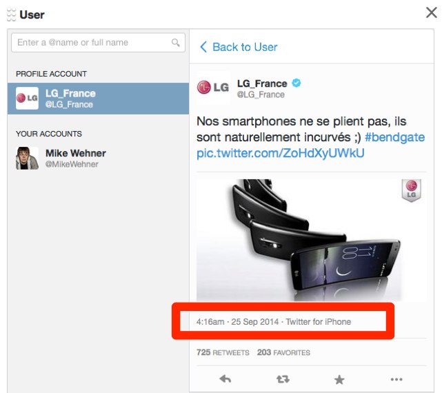LG Mengejek iPhone 6 Bengkok, Tapi Pakai iPhone untuk Nge-tweet